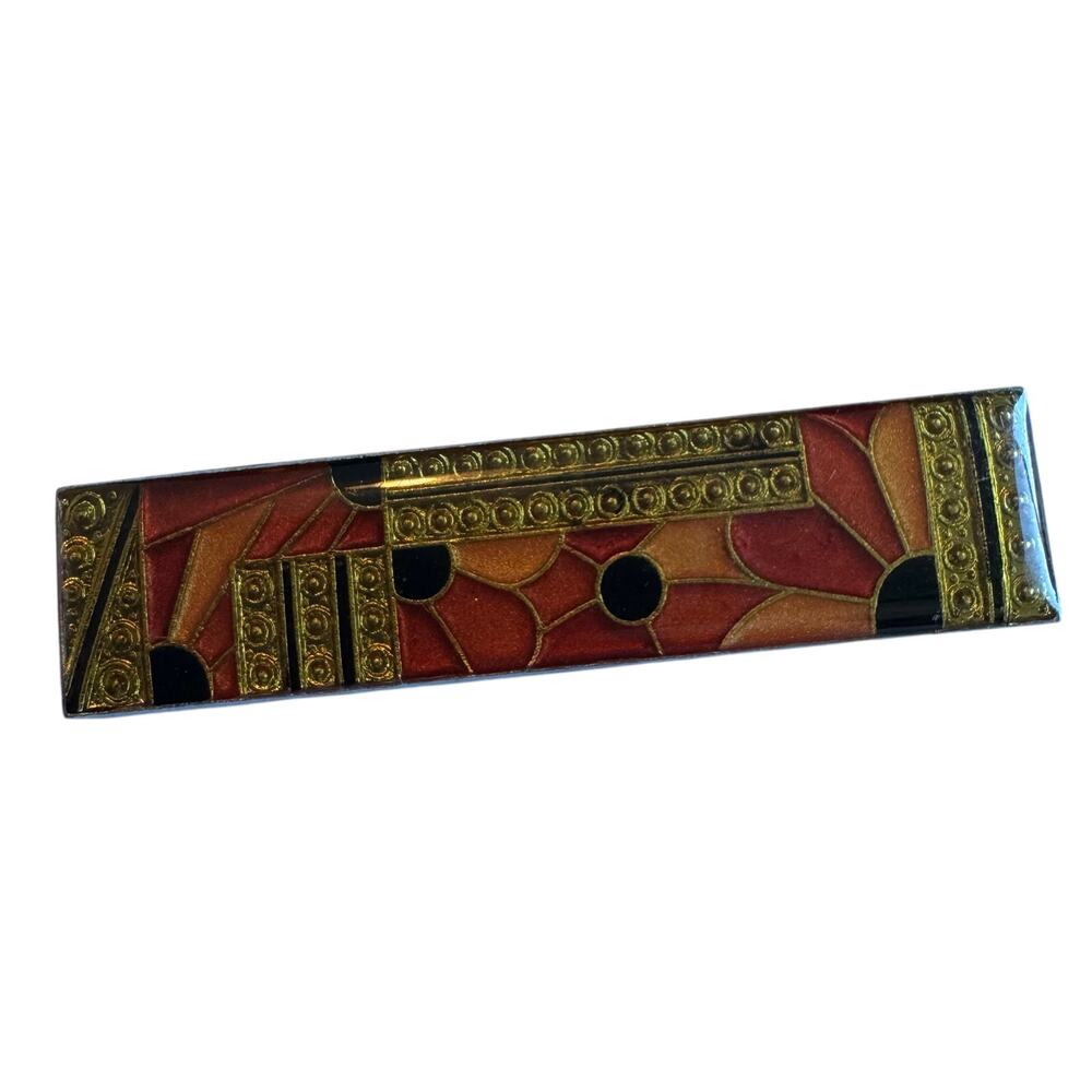 Vintage Pierre Bex Art Deco Enameled brooch